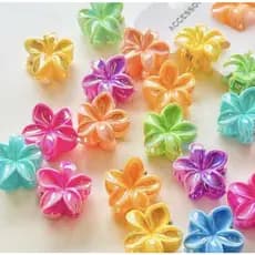 Kit 6 /12/18 Mini Piranhas de Cabelo Coloridas Pequenas com flores e Cores Vibrantes