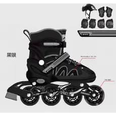 Roller Patins 4 Rodas Motion Patinação Tamanho Ajustável Com Kit Proteção