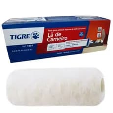 Rolo de Pintura Lã de Carneiro Tigre 23cm - Acabamento Suave e Uniforme