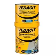 Adesivo Estrutural Compound 1kg Cinza - Vedacit | Embalagem Plástica Econômica