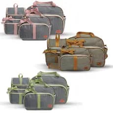 Kit Bolsa Maternidade 4 Peças Laço Bolsa Grande + Bolsa Média + Mochila + Trocador Ref 1105 Mave Baby