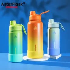 Garrafa térmica AstarFlask de aço inoxidável com bico dosador, boca larga, vedação a vácuo e à prova de vazamentos,650ml