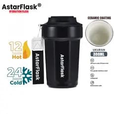 AstarFlask Revestimento cerâmico Garrafa Térmica Aço Inoxidável 380ML Térmica Garrafa térmica de água infantil