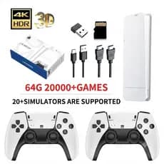 Console Video Game Stick M15 Pro 4k 64GB 2 Controles Sem Fio +20000 Jogos Retro HDMI Nostalgia Emulador
