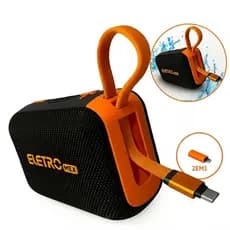 Caixa de Som Bluetooth Prova D'água IPX6 EletroMex EL-1129 50W 10000mAh Função Power Bank Carregador Celular Potente