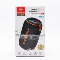 Caixa de Som Portátil Bluetooth LED RGB 30W TWS Kapbom KA-8296 Alto-falantes Duplos Resistente à Água