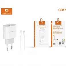 Carregador H'maston 30W USB-C Turbo Adaptador de Energia Fonte + Cabo Lightning para iPhone iPad