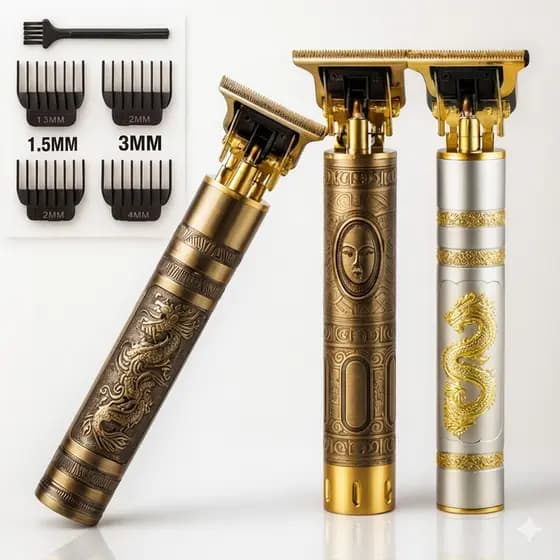Máquina de Cortar Cabelo Profissional Sem Fio Recarregável USB Acabamento Barba Pronta Entrega Luxo