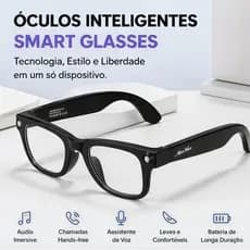 Óculos Inteligente Smart Bluetooth LED Música Chamadas Áudio Ruído Android iPhone