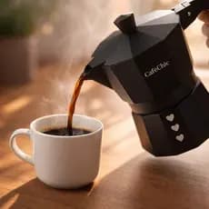 Cafeteira Italiana Milão 300ml 6 Xícaras Alumínio Café Expresso Café forte aromático encorpado