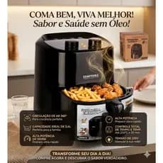 🔥 Fritadeira Elétrica Air Fryer 3,4L 1200W 220V Sem Óleo Antiaderente Cozinha Saudável