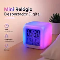 Mini Relógio Despertador Digital LED – Tecnologia, Praticidade e Estilo para o Seu Dia a Dia