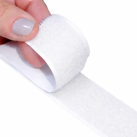 Velcro Adesivo 16mm Branco 1m a 5m Fita Dupla Face Fixar Espelho Quadro Tapete Sem Furo Parede