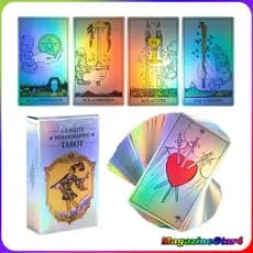 🔮 Tarot Rider Waite Holográfico Verso Mandala | 78 Cartas Brilho Holographic Tarot