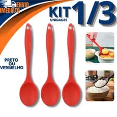 Colher De Silicone Grande 27cm 1/2/3 Resistente Para Arroz Livre BPA Utensilio Cozinha