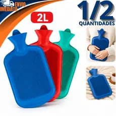 Bolsa Termica Compressa Grande 2L Com Tampa Agua Quente Fria Dores Muscular Colica Sinusite