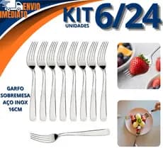 Garfos Garfinhos Em Inox Para Sobremesa 16cm 6/12/18/24 Ideal Para Doces Bolos Utensilio Cozinha Buffet