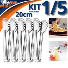Pegador Massa 1/2/3/4/5 Pegadores 100% Em Inox 20cm Para Massas Macarrões Talharim Para Cozinha Lanchonete Restaurante