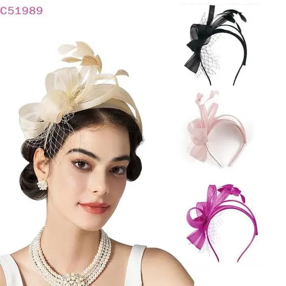 [kaan] Retro grande flor nupcial pena cocar Hairpin Cocktail festa de casamento chapéu decoração FNAJ