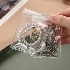 10/30/50 Pçs Saco De Armazenamento De Jóias Transparente Anti-Oxidação Selado PVC Colar Brinco Pulseira Embalagem NSTY J