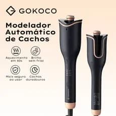 GOKOCO Modelador Automático de Cachos Aquecimento 60s íons negativos Brilho sem frizz Modelagem rapida Cachos duradouros