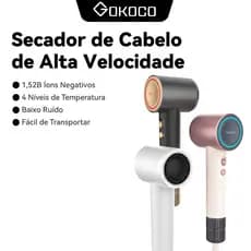 GOKOCO Mini Secador de íons negativos Cabelode Alta Velocidade Secador de Cabelo Portátil Baixo Ruído Secagem rápida