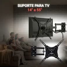 Suporte Articulado para TV e Monitor de 14 a 55 Polegadas Compatível com LED PLASMA e LCD