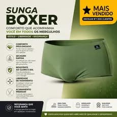 Sunga boxer curta masculina design premium