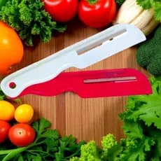 Kit 2 Fatiadores de Legumes e Verduras Prático – Corte Rápido e Seguro na Cozinha Descascador Flash Show