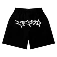 Bermuda Moletom Star Y2K Estrelas Central Trap Streetwear 100% Algodão Short Masculino Feminino Unissex Flash