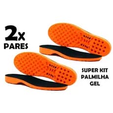 Kit 2x 2 pares Palmilha Ortopédica Anatômica Conforto Anti-Impacto Para tênis Sapato de Segurança Flash