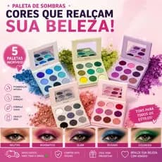Koasis Paleta de Sombras Coloridas  Pigmentação Alta em Apenas 1 Toque 9 Tons Matte e Cintilante para Expressão Criati