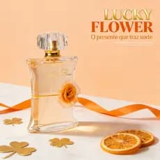 Perfume Feminino LONKOOM Lucky Flower Orange 100ml Eau de Parfum Floral Amadeirado Fresco  Cheiro Bom e Fixação Incrível