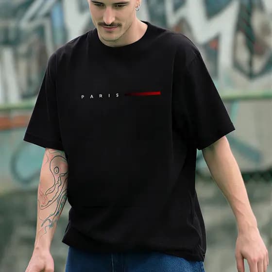Camiseta Camisa Streetwear Paris Style Tshirt 100% Algodão Malha Gringa Estilosa Casual Premium Manga Curta Unissex