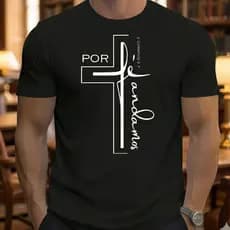 Camiseta Camisa 100% Algodão Fé Estilosa Estampada Casual Corte Slim Premium Tshirt Unissex