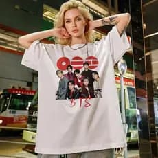Camiseta BTS Arirang Tour 2026 100% Algodão Oversized K-pop Army Brasil Tshirt Gringa Camisa Premium Unissex