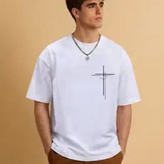 Camiseta Blusa Masculina Cruz Dupla Religiao Cristâo 100% Algodao