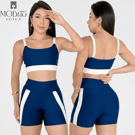 Conjunto Fitness Feminino Suplex Premium Top Alcinha Short Cós Alto Zero Transparência Treino