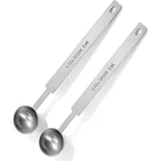 Colher De 5 Gramas , 2 Peças De Aço Inoxidável Resistente , 1 Chá Para Medição Precisa (5 Ml | 5 Cc 1/6 Onças) , Seguro