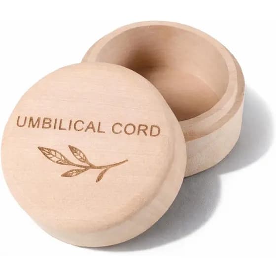 Caixa Memorial Moderna De Cordão Umbilical Para Bebê De Madeira-Recém-Nascido , Batizado-2 " x 1.4 "-Empilhável , À Prov
