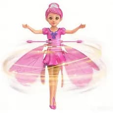 Brinquedo De Boneca De Fada Voadora Com Asas De Saia Giratórias , Mágica De Princesa Voador De Indução Infravermelha Gui