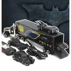 LOVE BABY-7pçs/Conjunto Carro 3 Relâmpago McQueen Jackson Storm Mack Tio Caminhão，Batman Batmobile Truck 1 : 55 Modelo D