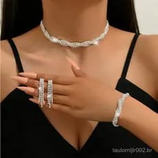 Colar Com Pingente Geométrico De 3 Peças , Joias Femininas De Formato Irregular , Corrente De Moda Estilo Europeu