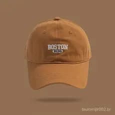 Boné De Beisebol Bordado BOSTON Casual Cor Sólida Chapéus De Pai Respirável Ajustável Chapéu De Sol Para Mulheres Uso Di