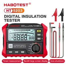 HABOTEST HT5203 Detector de resistência de isolamento de alta tensão 100G Omega Ultra-Range 1kV Teste de resistência de