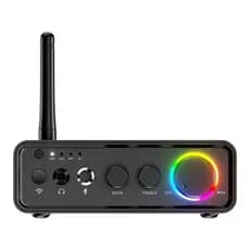 Amplificador Estéreo HiFi M19 BT5.3 100Wx2 Classe D De Áudio RCA MIC Coaxial Óptico