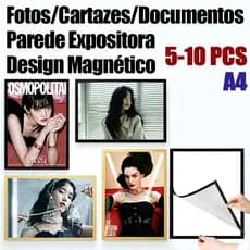 5~10 A4 Display Moldura Magnética PVC Protetor Caso Certificado Cartaz Placa De Exibição Adesivo De Parede Para Escritó