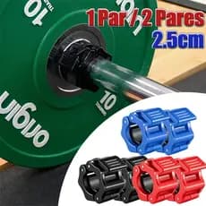 Par de Presilhas 25mm Barra de Academia Musculação - Clip Trava Rápida Jaw Lock Halter Pequeno 2,5cm
