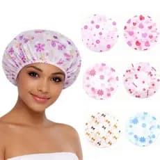 Kit 12/9/6/3 Toucas Para Banho Com Elástico Impermeável Tintura Hidratação Várias Estampas-YM3