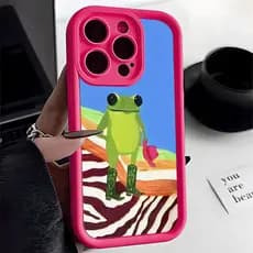 Capinha Macia Capa De Viagem Sapo Para IPhone 11 13 12 Normal 16 15 14 17 Ar Plus Pro Max Silicone Anti-impacto Caso De